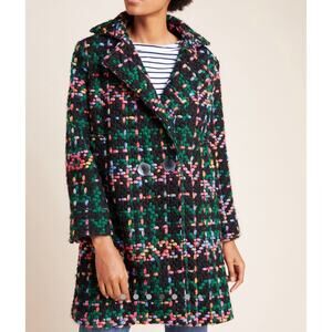 Pepaloves Piccadilly Coat Black Pattern Sz Medium